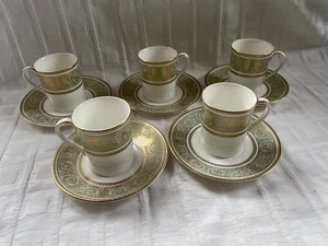 Royal Doulton - Renaissance - 5 x Coffee Cups/Cans & Saucers - Picture 1 of 5