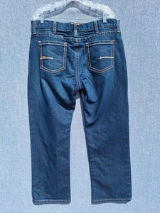 Ariat Jeans Mens 36X30 M4 Rebar Relaxed Boot Cut Stretch Work Dark Blue - Picture 1 of 12