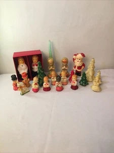 Lote 19 Velas de Navidad Gurley Vintage Villancicos Ciervos Santa Árboles + ¡Raras! - Imagen 1 de 10
