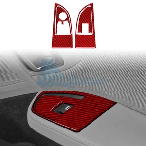 Door Window Lift Button Panel Stickers Red Carbon Fiber For BMW i3 2013-2022 - Picture 1 of 8