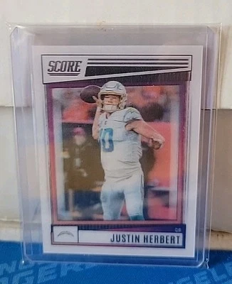2022 Panini Score Justin Herbert Dynamic 3D Lenticular Case Hit  - Image 1 of 2