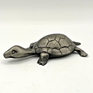 Estatuilla de tortuga de peltre Hudson de colección - pisapapeles de escritorio tortuga vida marina - Imagen 1 de 5