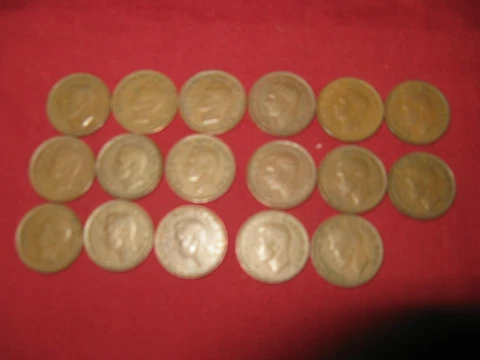 Complete Set Rare 17 Canada King George VI Pennies 1937 To 1952 Cover