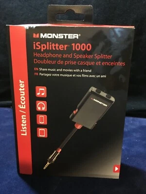 Divisor de fone de ouvido e alto-falante Monster iSplitter 1000 novo - Imagem 1 de 2