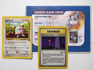 Pokemon League Rainbow Season License PLUS 2x WOTC Black Star Promo Cards - Picture 1 of 8