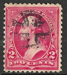 CROSS Fancy Cancel 2 centavos Washington sin escribir 1894-95 oficina EE. UU. 81E41 - Imagen 1 de 1