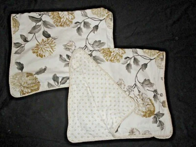 WILLIAMSBURG COLONIAL EVE GRIS AMARILLO FLORAL (2) FUNDAS ALMOHADA KING 20X36 Foto 1 de 4