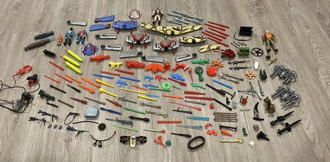 Unknown 1980’s -1990s HUGE 165 Piece Parts lot 3 3/4 Voltron GI Joe A-Team ET Cover
