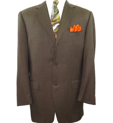 Canali Boyds Philadelphia Mens Wool Brown Italian Blazer Jacket Sport Coat 40 L - Image 1 of 4