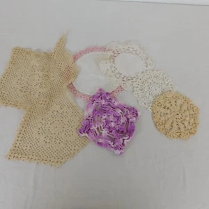Lote de 6 piezas pequeñas cuadradas redondas cuadradas hechas a mano de colección - Imagen 1 de 7