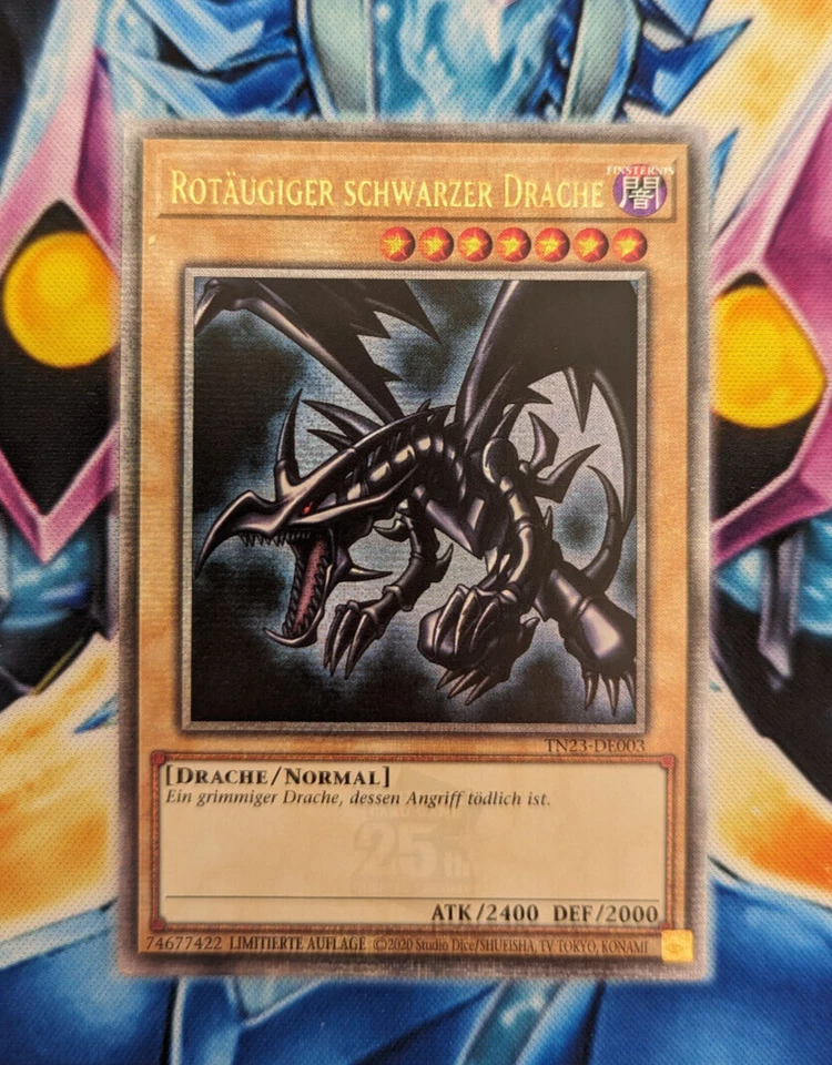 Yu-Gi-Oh! Rotäugiger schwarzer Drache TN23-DE003 Quarter Century Secret! Deutsch - Bild 1 von 1