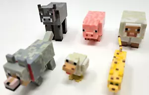 Serie 2 Minecraft 3" 6er Pack Tiere Mojang Schwein, Schafe, Wolf usw. - KOMPLETT - Bild 1 von 9