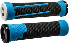Empuñaduras ODI AG-2 Block-On MTB-Negro/Azul Bicicleta de Montaña MTB BMX - Imagen 1 de 1