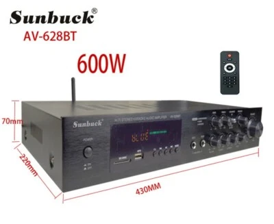 600W HiFi Digital Verstärker Bluetooth 5 Kanal Stereo Amplifier Vollverstärker~ - Bild 1 von 4