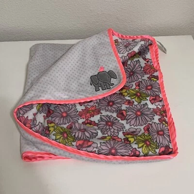 Manta bebé elefante a lunares floral de neón Just One You Carter's Lovey Lovie Foto 1 de 4
