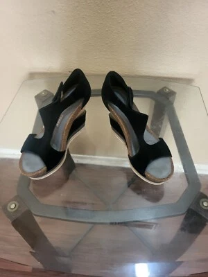 Zapatos para mujer TSUBO de gamuza con cuña negros $grises.Talla 8,5, estado en muy buen estado Foto 1 de 4