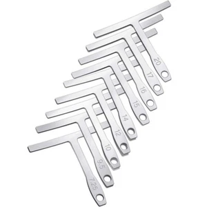 Juego de 9 Medidores de Radio de Guitarra Sillín Luthier de Acero Inoxidable - Imagen 1 de 6