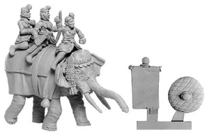 Xyston 15mm: Indian Elephant "General" with 3 Crew - Picture 1 of 1