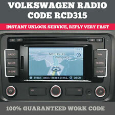 Code radio VW Volkswagen Déverrouiller les codes stéréo | RCD 315 CODE