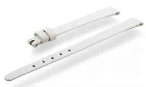 8mm Genuine OMEGA White Smooth Calf Leather Watch Strap 8-6mm - NEW OLD STOCK - Picture 1 of 9