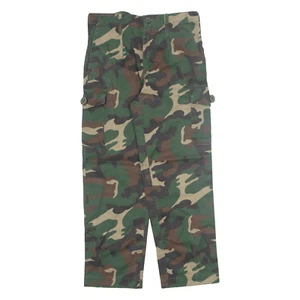 M TRAMP Camo Cargo Boys Trousers Green Regular Straight W32 L27 - Picture 1 of 6