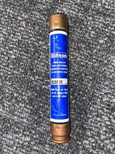 Edison ECSR20 20amp 600V Class RK5 Time Delay Fuse RMS 300 VDC - Picture 1 of 2