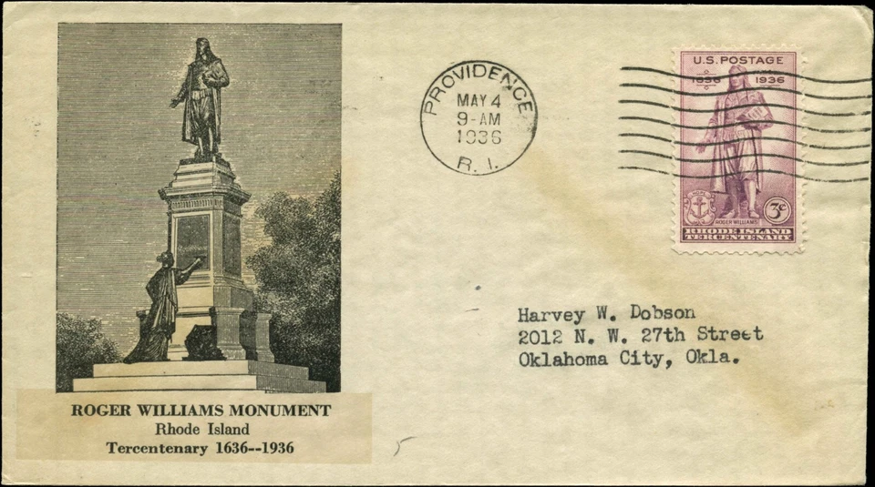 US FDC #777 Planty #41 Cachet Providence, RI - Image 1 of 1