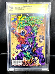 READ CAPTAIN MARVEL DIRECT EDITION #4 CBCS 9.8 WHITE SIGNATURE MARK MCKENNA 2000 - Picture 1 of 6