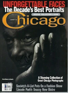 Ernie Banks Chicago Cubs SIGNED AUTOGRAPHED 1998 CHICAGO Magazine BAS #v28901 - Picture 1 of 2