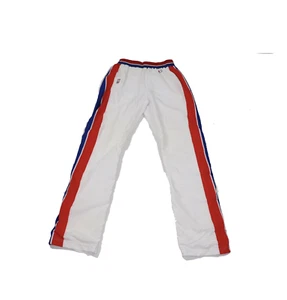 Vtg 90s Champion Mens 36 Game Worn Detroit Pistons Tearaway Pants White 1993/94 - Picture 1 of 10