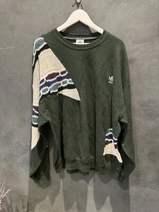 Felpa Adidas verde patchwork/rielaborata taglia L - Foto 1 di 3