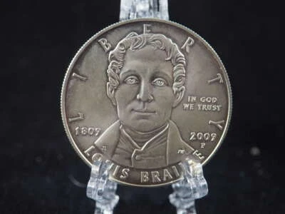2009 P U.S Louis Braille Liberty Dollar Proof - SKU 419US - Image 1 of 2