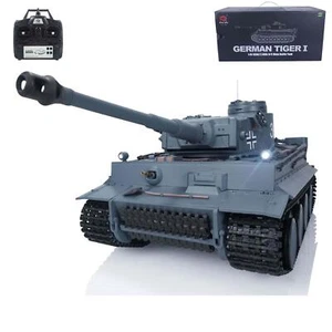 1/16 7.0 3818 Heng Long German Tiger I BB IR RC Tank Turret Flash Light Gun Smog - Picture 1 of 12