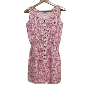 Barboteuse vintage femme taille moyenne rose blanc floral snap devant sans manches IDEES - Photo 1 sur 12