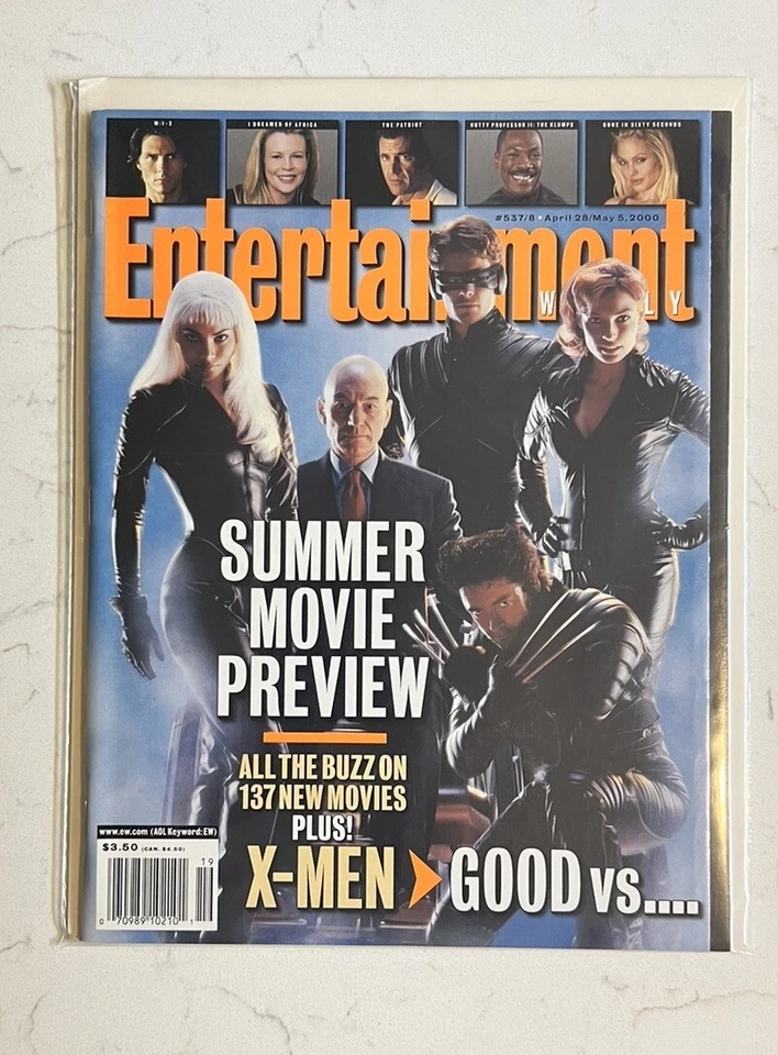 Entertainment Weekly April 2000 X-Men Hugh Jackman Berry XMen MINT - NO LABEL - Image 1 of 1