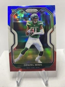 2020 Panini Prizm Red, White, Blue Denzel Mims Rookie New York Jets #355 - Imagen 1 de 2