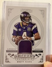 Brett Favre 2012 National Treasures Century Materials Jersey #d 90/99 Vikings