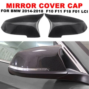 For BMW 5 6 7 Series F10 F11 F12 F13 F18 LCI Wing Mirror Cover Cap Carbon Fiber - Picture 1 of 20