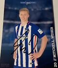 Hertha BSC Autograph Card Mitchell Weiser Hand Signed