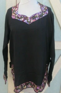 NUEVA Blusa Top Bordado Gasa Gasa Impresa - Kurta Impresa Talla M40 - Imagen 1 de 2