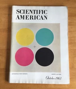 Scientific American Magazine October 1963 Afterimage Test Pattern No Label - Picture 1 of 2