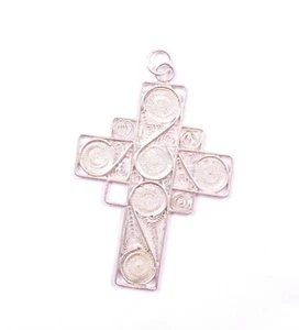 Vintage Malteser Filigran Kreuz Anhänger 917 Silber 5,5g  - Bild 1 von 8