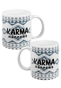 Taza Karma - Karma sucede taza de café taza taza de café cerámica blanca 320 ml - Imagen 1 de 4