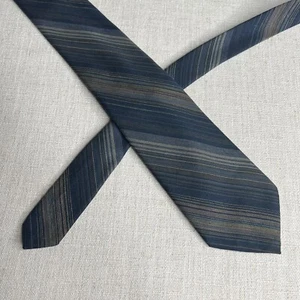 Vintage Wembley Mens Tie Striped Brown Blue Classic USA 54” X 3” - Picture 1 of 3