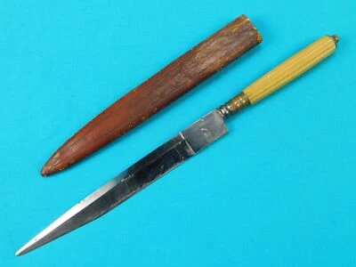  Italian Italy WW2 or Earlier Fighting Knife ​Dagger w/ Sheath - Image 1 of 4