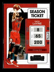 2021-22 Panini Contenders #46 Zach LaVine Game Ticket Green - Picture 1 of 2