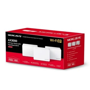 Mercusys AX3000 Whole Home Wi-Fi system HALO H80X(3-PACK), 2900 MBPS Wifi Speed - Picture 1 of 4