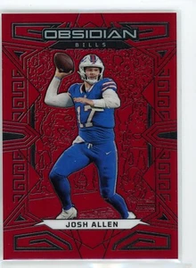 Josh Allen 2023 Panini Obsidian Electric Etch Red Flood #/90 Buffalo Bills #11 - Foto 1 di 2
