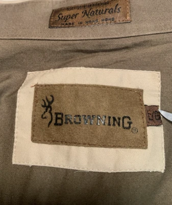 Browning Super Naturals мужской пустыни желтовато-коричневый длинным рукавом на пуговицах съемки рубашка L - Изображение 1 из 4