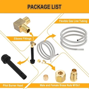 Kit de seguridad de quemador piloto de hierro fundido con accesorios M10X1 y 1/4 de pulgada para gama de wok - Imagen 1 de 9